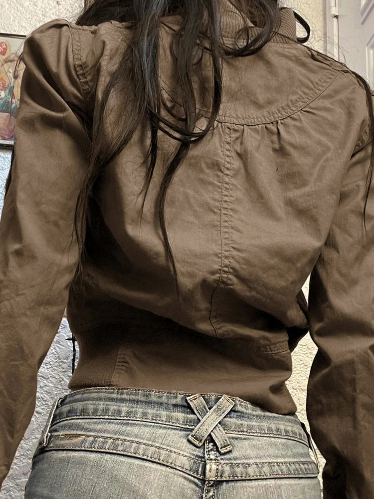 Retro Rebel Y2K Street Zip Jacket