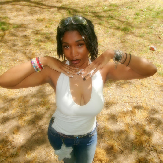 Eclipse Halter Backless Tee