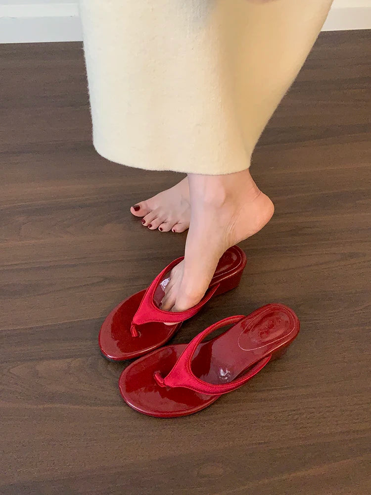 Minimal Chic Wedge Flip-Flops