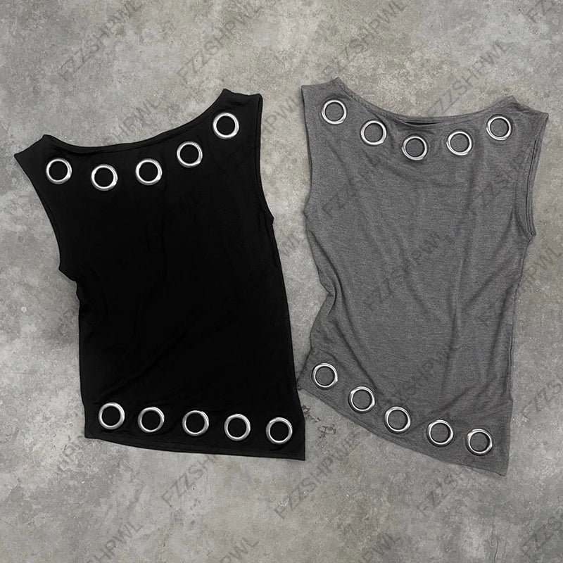 Hollow Out Sleeveless Tank Top