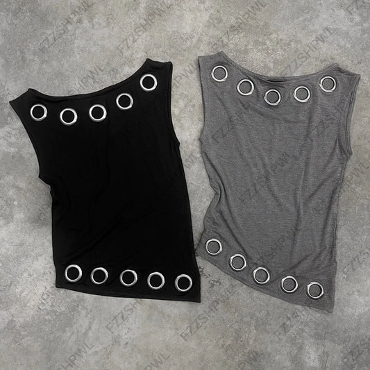 Hollow Out Sleeveless Tank Top