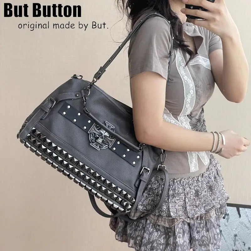 Gunmetal Death Grunge Shoulder Bag