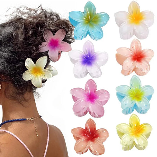 Tropical Gradient Flower Hair Clip