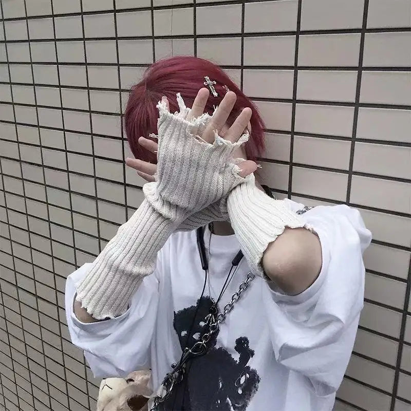 Distressed Fingerless Gloves