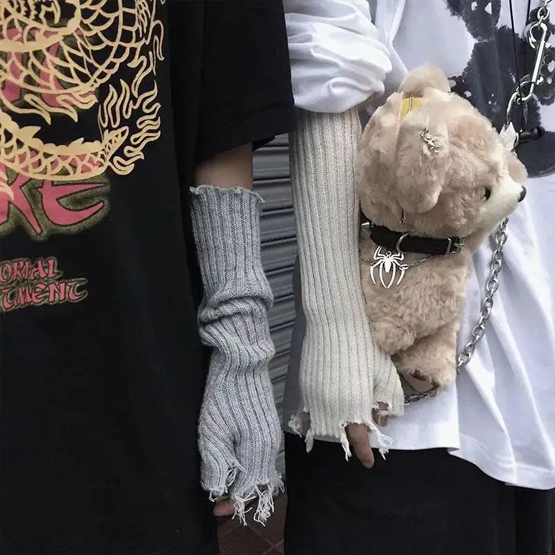 Distressed Fingerless Gloves