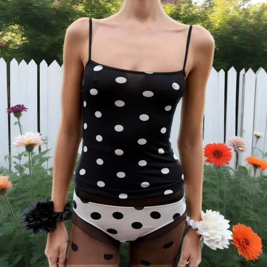 Inverted Poka Dot Tank Top