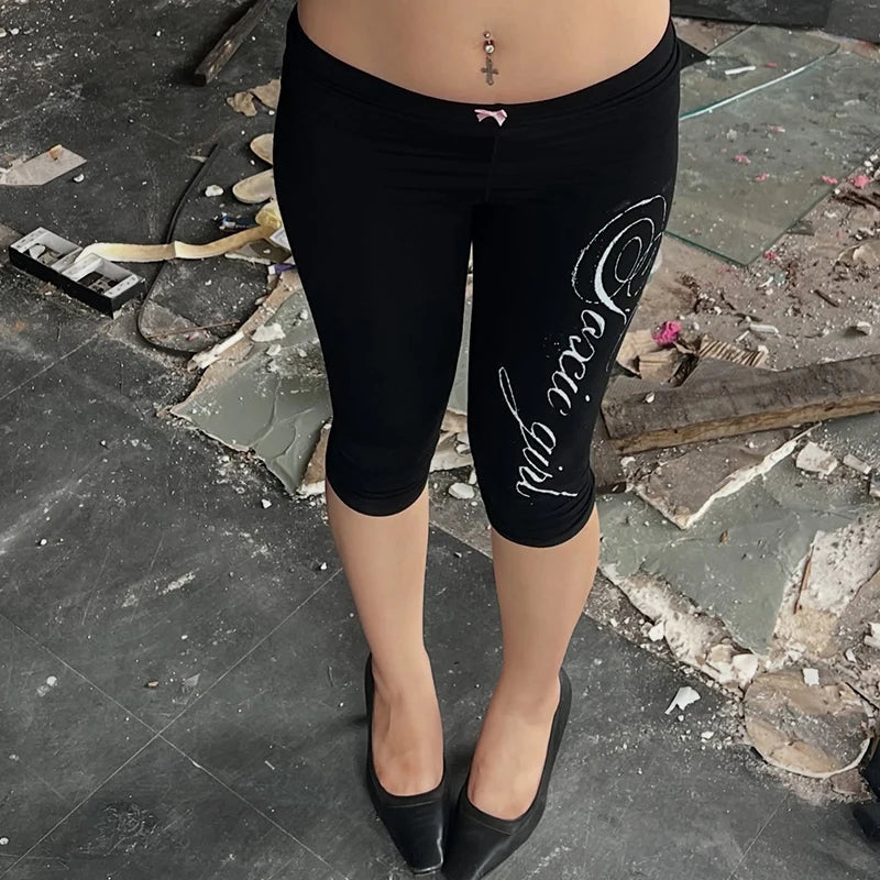 Ribbun Graphic Print Capris