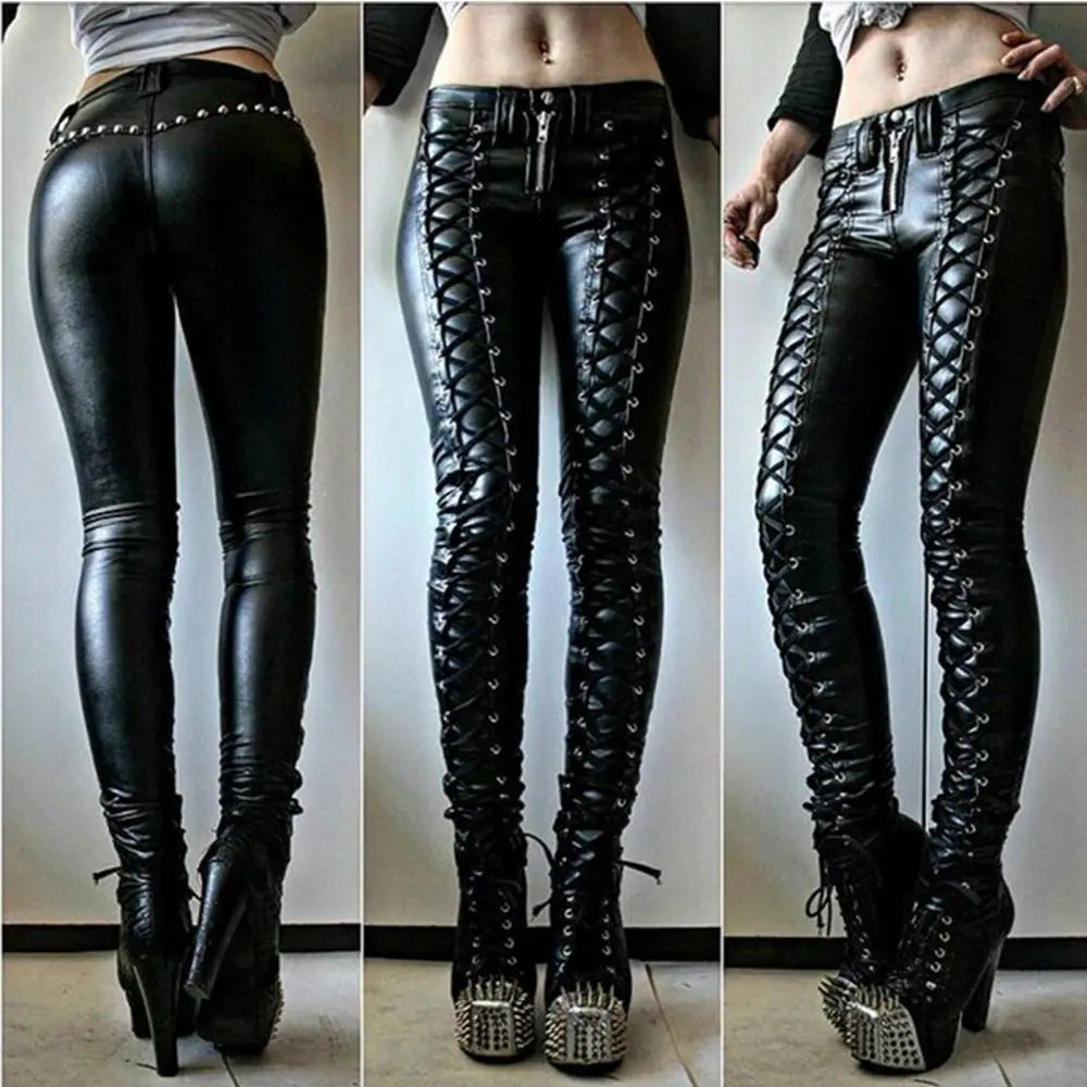 Wicked Lattice Pleather Pants