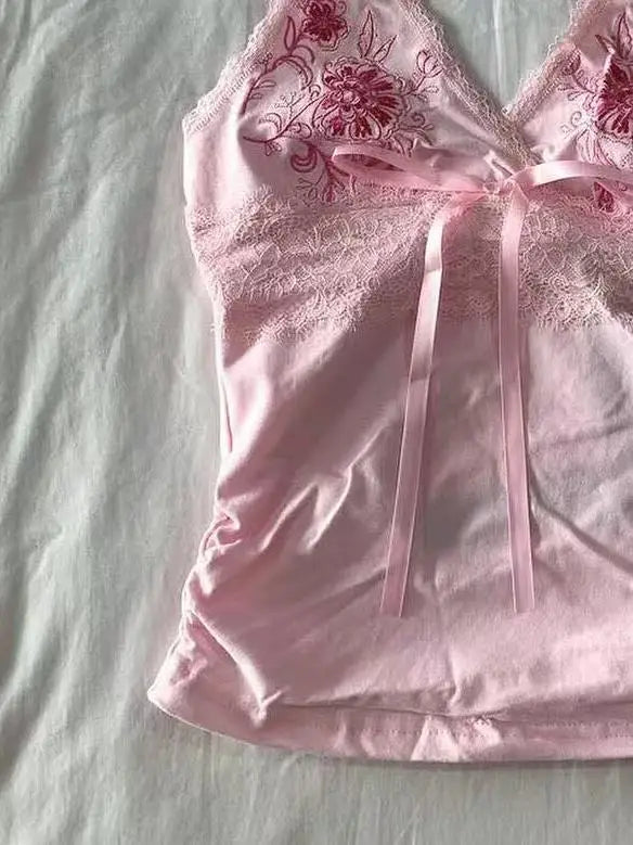 Pink Lemonade Lace Halter Top