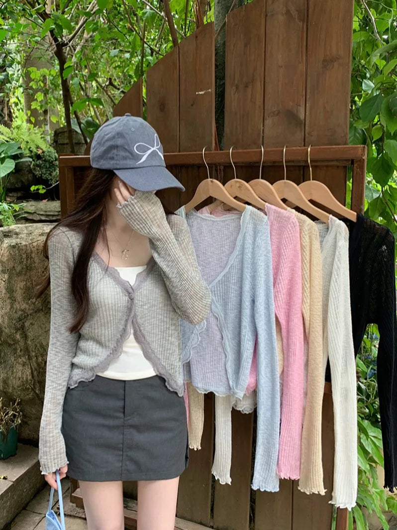 Coquette Lace Trim Fairy Shrug