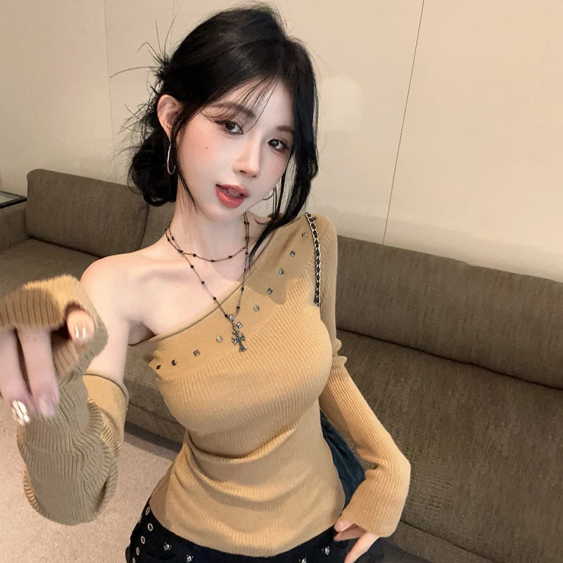 Bare Edge Rivet Pullover