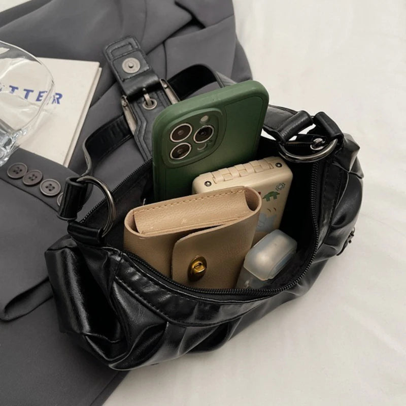 Clarita Pleated Shoulder Bag