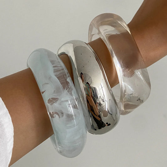 Crystal Clear Resin Bangles