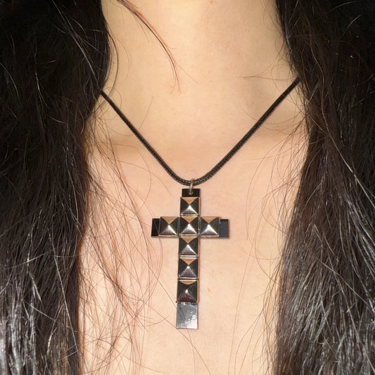 Studded Cross Necklace