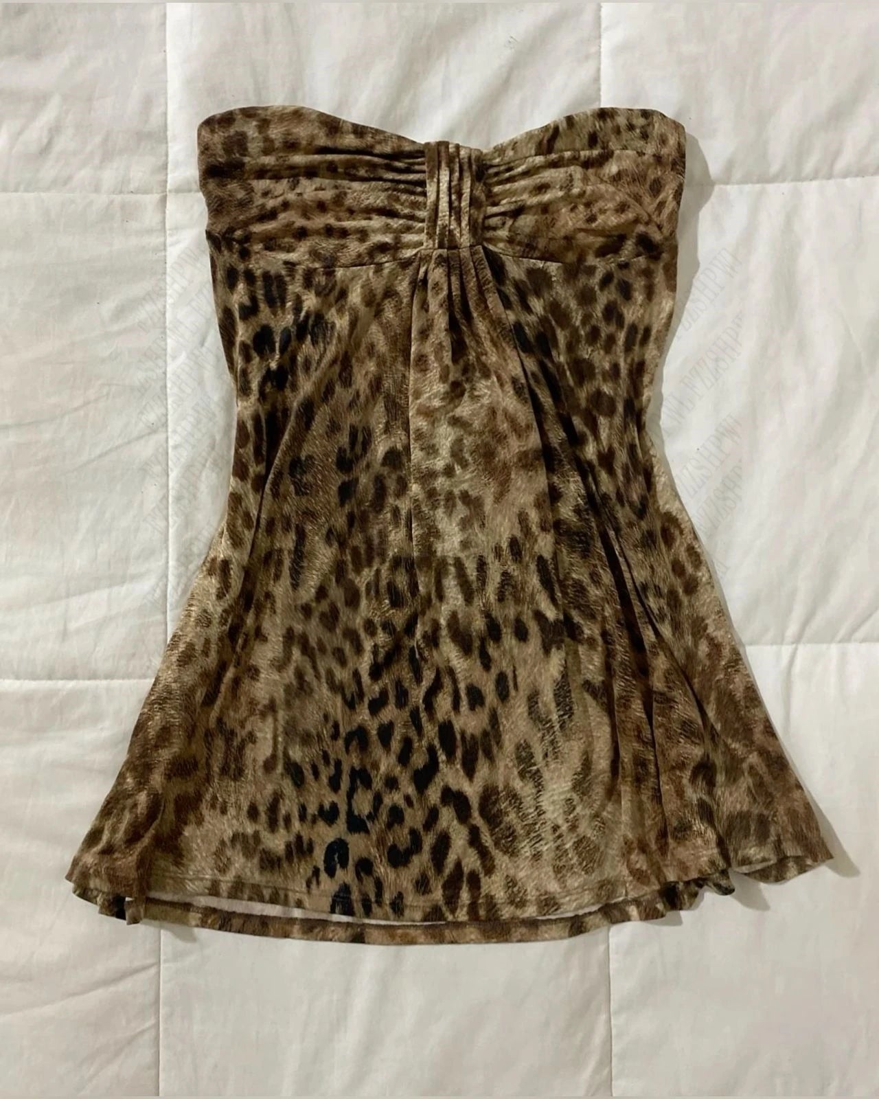 Leopardess Sleeveless Bow Top