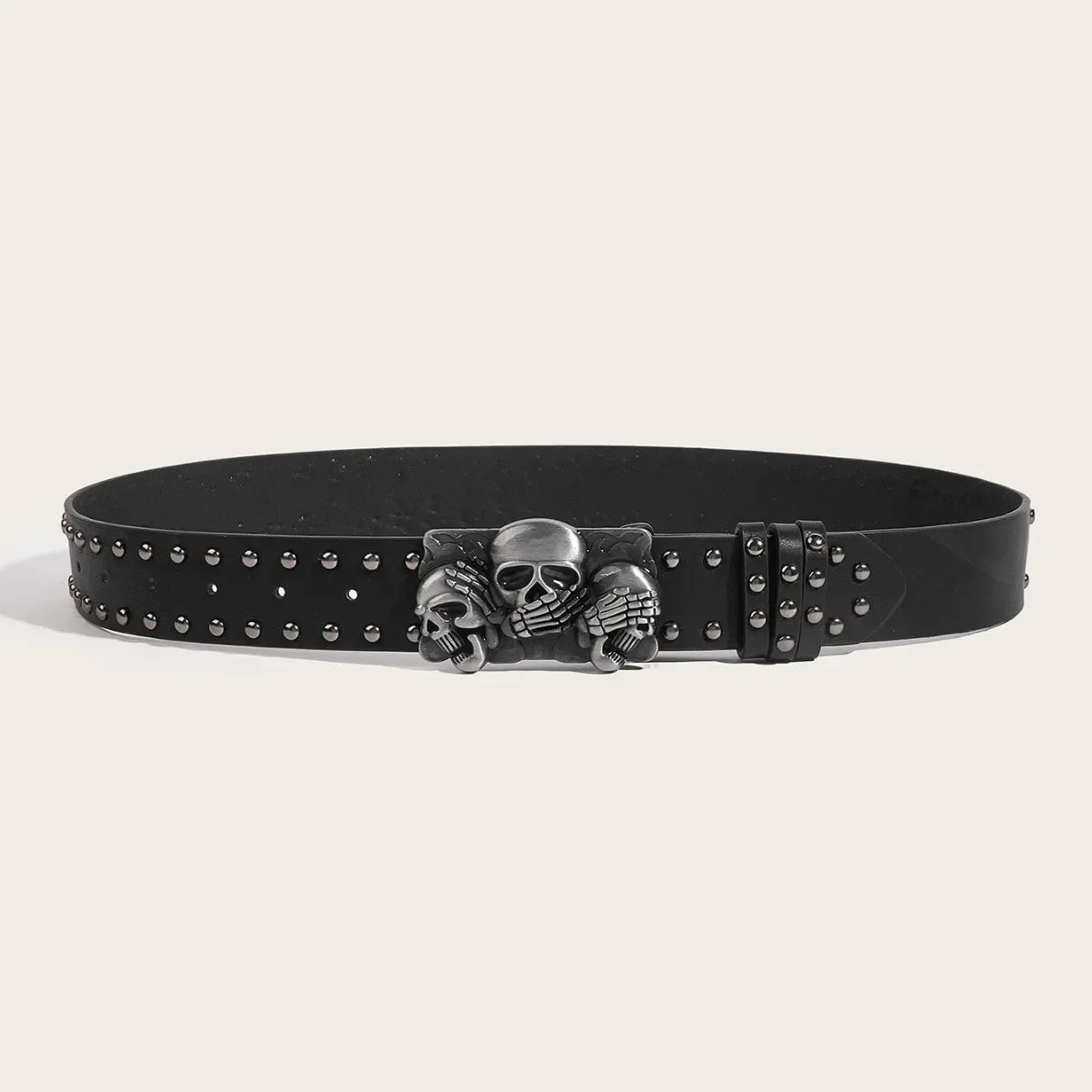 No Evil Punk Skull Belt