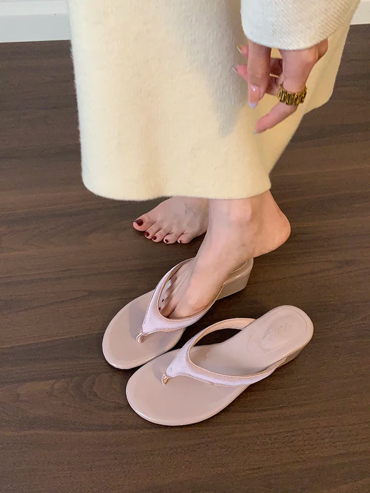 Minimal Chic Wedge Flip-Flops