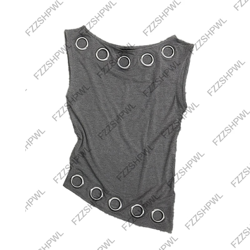 Hollow Out Sleeveless Tank Top