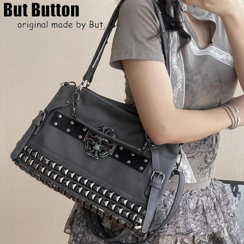 Gunmetal Death Grunge Shoulder Bag